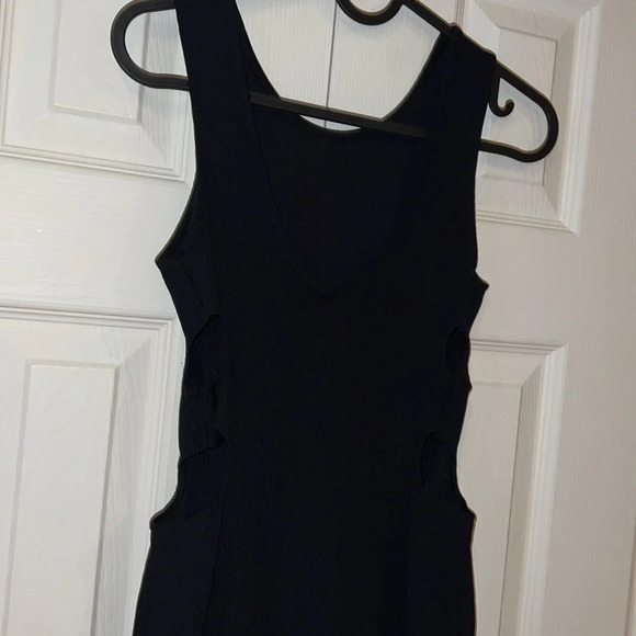 Top shop cut out Ribbed knit body corn  midi Dress Sz 2 - Picture 6 of 12